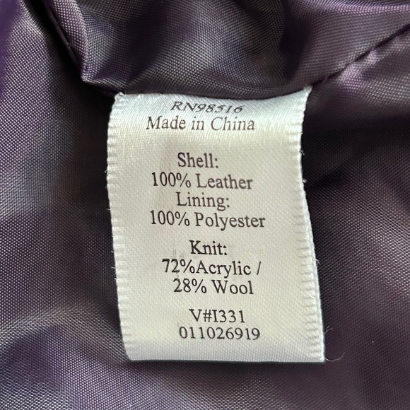 Coldwater Creek Suede Leather Jacket Women Medium Purple Lagenlook Whimsigoth - Picture 7 of 12
